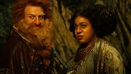 Sophia Nomvete with Owain Arthur in The Rings of Power | Image via Instagram: primevideoin